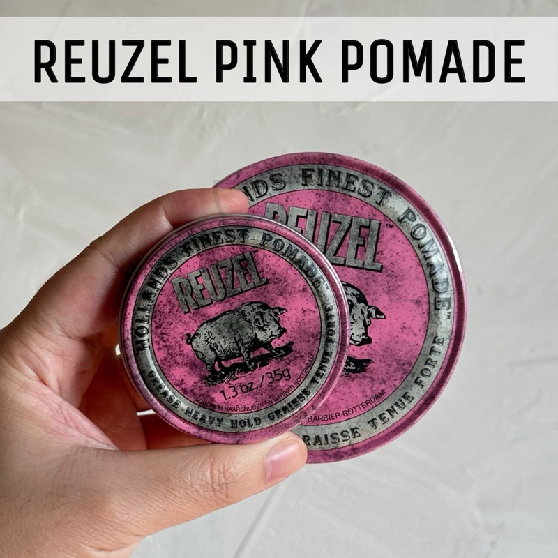 (พร้อมส่ง/ของแท้) REUZEL PINK POMADE GREASE ช่วยจัดทรงผมหนาและผมหยิก