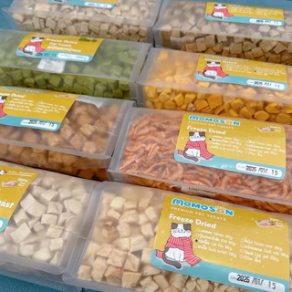 [ถุงกลาง] ขนมฟรีซดรายแมว สุนัข เนื้อสัตว์100% ไม่เค็ม อาหารหมา อาหารแมว อกไก่ ตับไก่ แซลมอน ไข่แดง หญ้าแมว ขนมแมว ขนมหมา