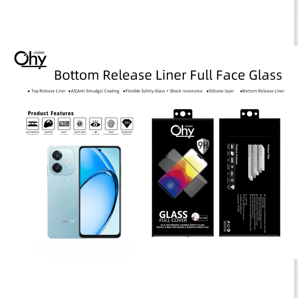 ฟิล์มกระจก 5D เต็มจอ For OPPO A3X TEMPERED GLASS