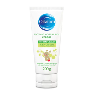 Oilatum Soothing Moisture Rich Cream 200g. ออยลาตุ้ม ซูธติ้ง มอยส์เจอร์ ริช ครีม สำหรับเด็ก