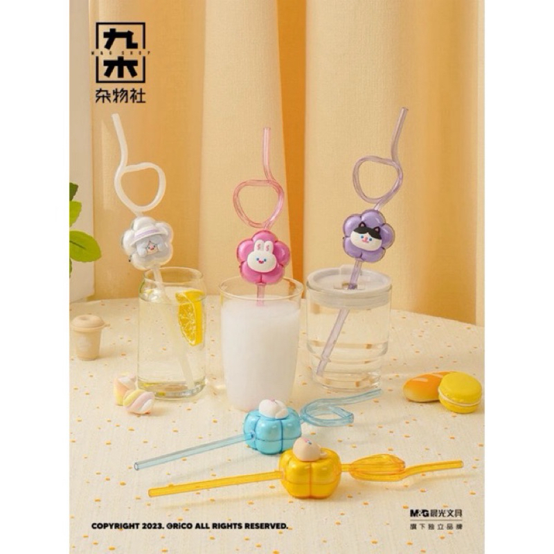 พร้อมส่งในไทย ของแท้ Rico Musical Straw & zZoton กล่องสุ่ม Blind Box หลอดดูดน้ำมีเสียง