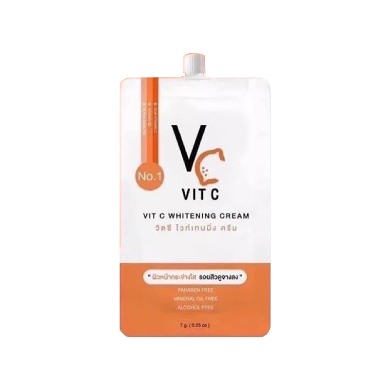 Vit C cream วิตซีครีมซอง ครีมวิตามินซี ลดรอยสิว กระจ่างใส ขนาด 7 ml