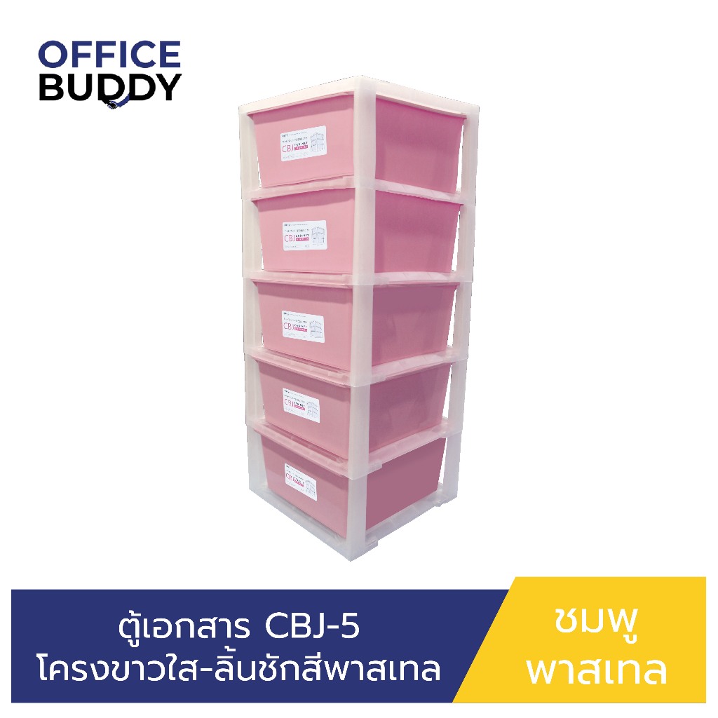 ORCA ออร์ก้า ตู้ลิ้นชักเก็บของ 5 ชั้น CBJ-5 [ Pastel สีพาสเทล ] สำหรับใส่ของ จัดระเบียบบ้าน วัสดุแข็งแรงทนทาน