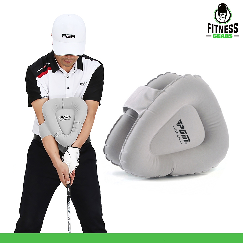 Fitness อุปกรณ์แก้ไขท่ากอล์ฟ Golf Training Pillow ทรงสามเหลี่ยม สีเทา พกพาสะดวก
