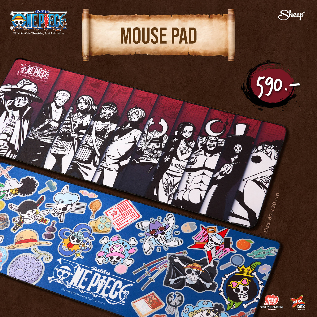 [Mousepad] แผ่นรองเมาส์ ขนาดใหญ่ แผ่นยาว กันลื่น ไม่ลอก รวมลาย การ์ตูน น่ารักๆ เท่ๆ ลิขสิทธ์แท้ พร้อมส่ง