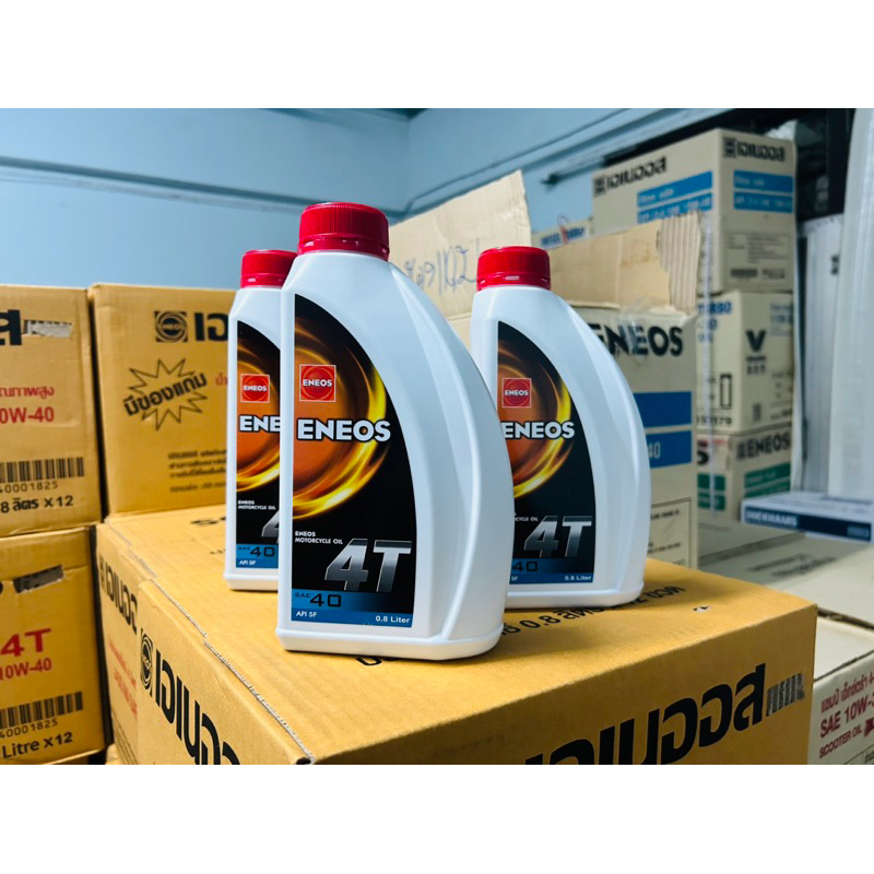 จัดโปร!! น้ำมันเครื่อง Eneos เอเนออส 4T SAE40 ขนาด 0.8 ลิตร สำหรับรถมอเตอร์ไซค์ 4 จังหวะ