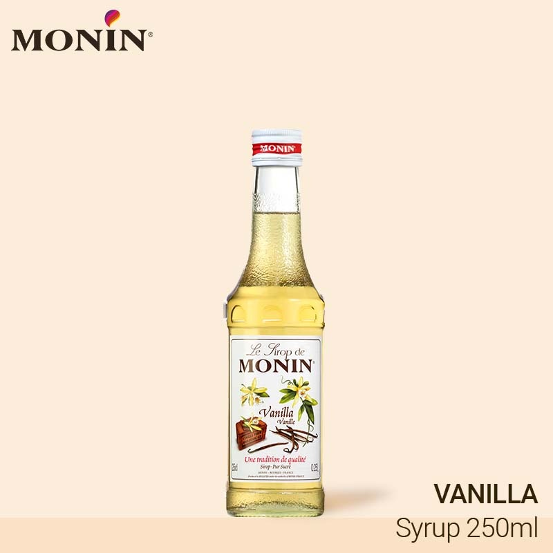 🌟พร้อมส่ง🌟Monin Vanilla Syrup 250 ml 1 bottle โมนิน วานิลลา ไซรัป 250 มล. 1 ขวด