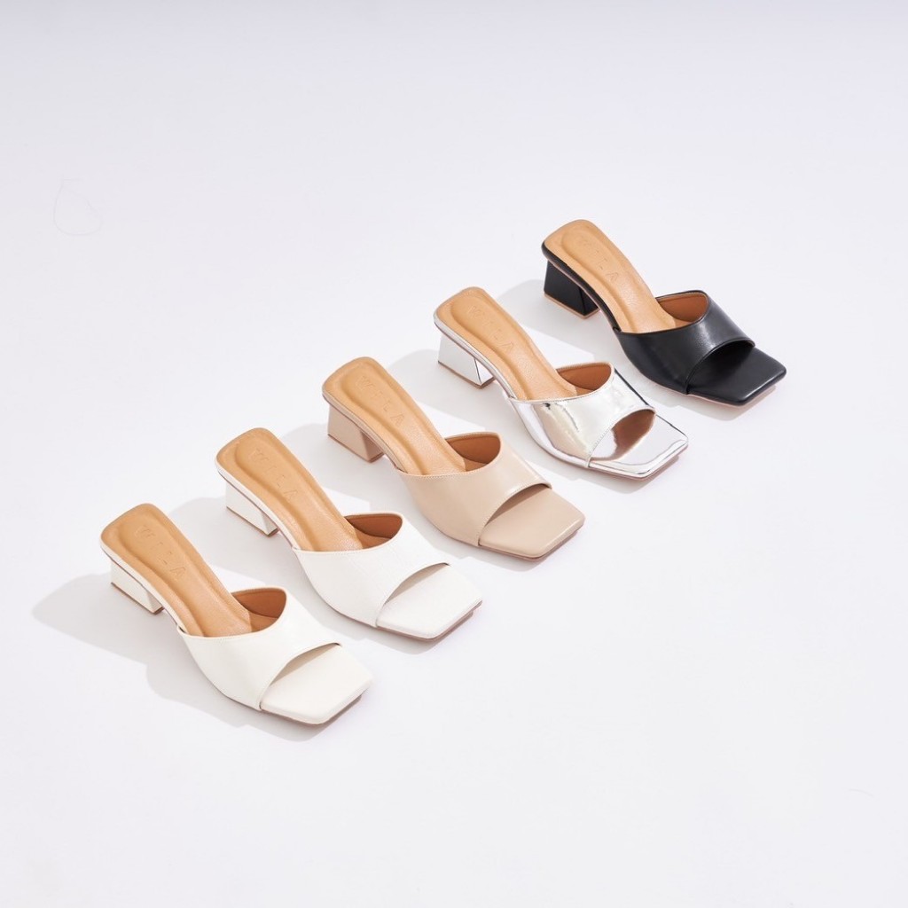 (รุ่น JP) - Wila shoes l SHOPEE VDO ลด100฿ รองเท้าส้นสูงหัวตัด มินิมอล ความสูง2นิ้ว กดสั่งได้เลยค่ะ