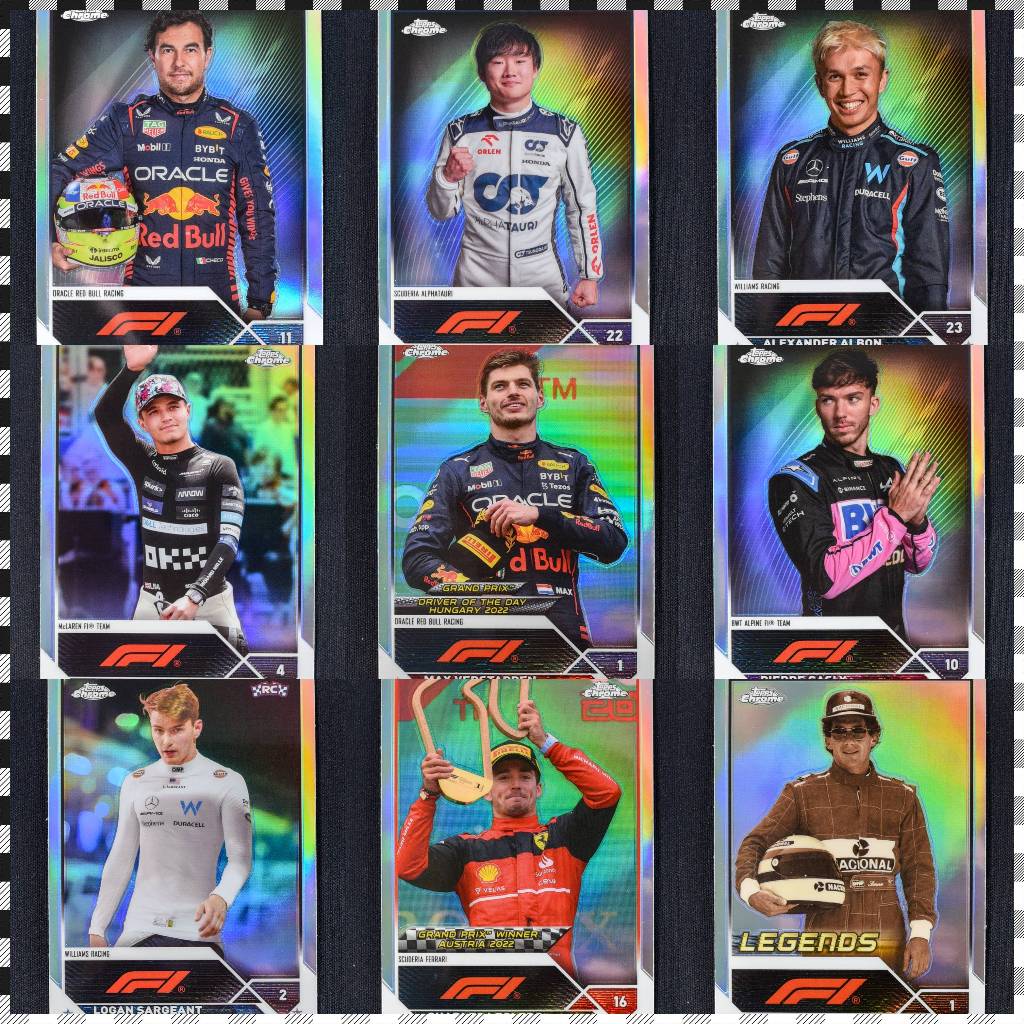 การ์ดฟอร์มูล่าวัน Topps Chrome Formula 1 F1 23-24 Base Refractor Drivers Cards