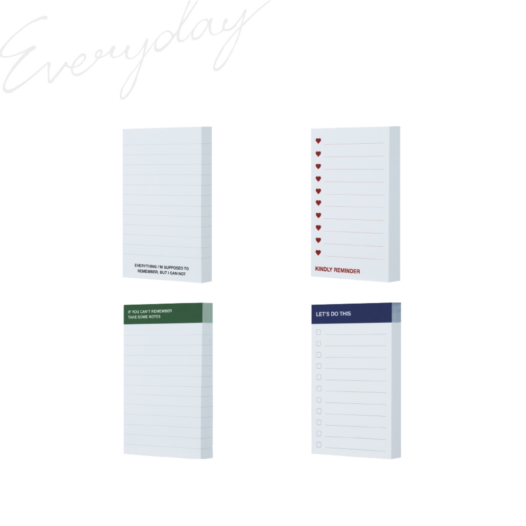 EVERYDAY & FRIENDS | Note Pad (Everyday Kmkm) | กระดาษโน้ตก้อน เครื่องเขียน ห้องเรียน ออฟฟิศ พกพา ของขวัญ