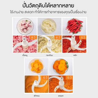 Elife เครื่องปั่น ไฟฟ้า อเนกประสงค์ เครื่องบด บดเนื้อ ปั่นเร็ว เครื่องบด ขนาด 0.8/1/2/3/5/6/8 ลิตร ประกัน1ปี