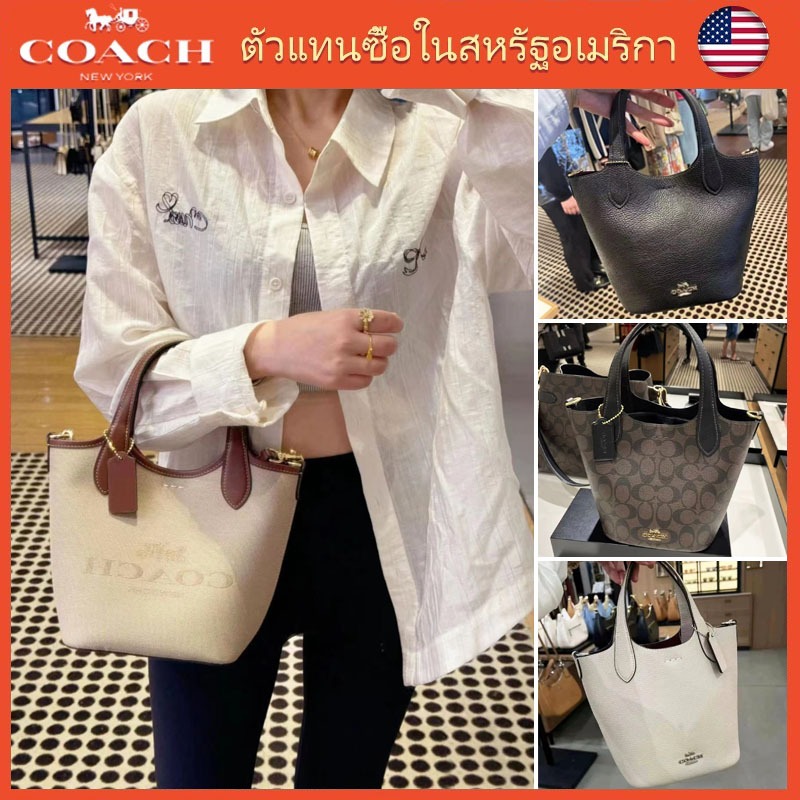 แท้💯%/Outlets ปลอดภาษี กระเป๋าสะพายข้างผู้หญิง Coach กระเป๋าถือ CR256 CR169 CR168