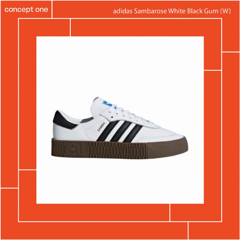 ConceptOne Adidas Sambarose White Black Gum (W) รองเท้าผ้าใบ