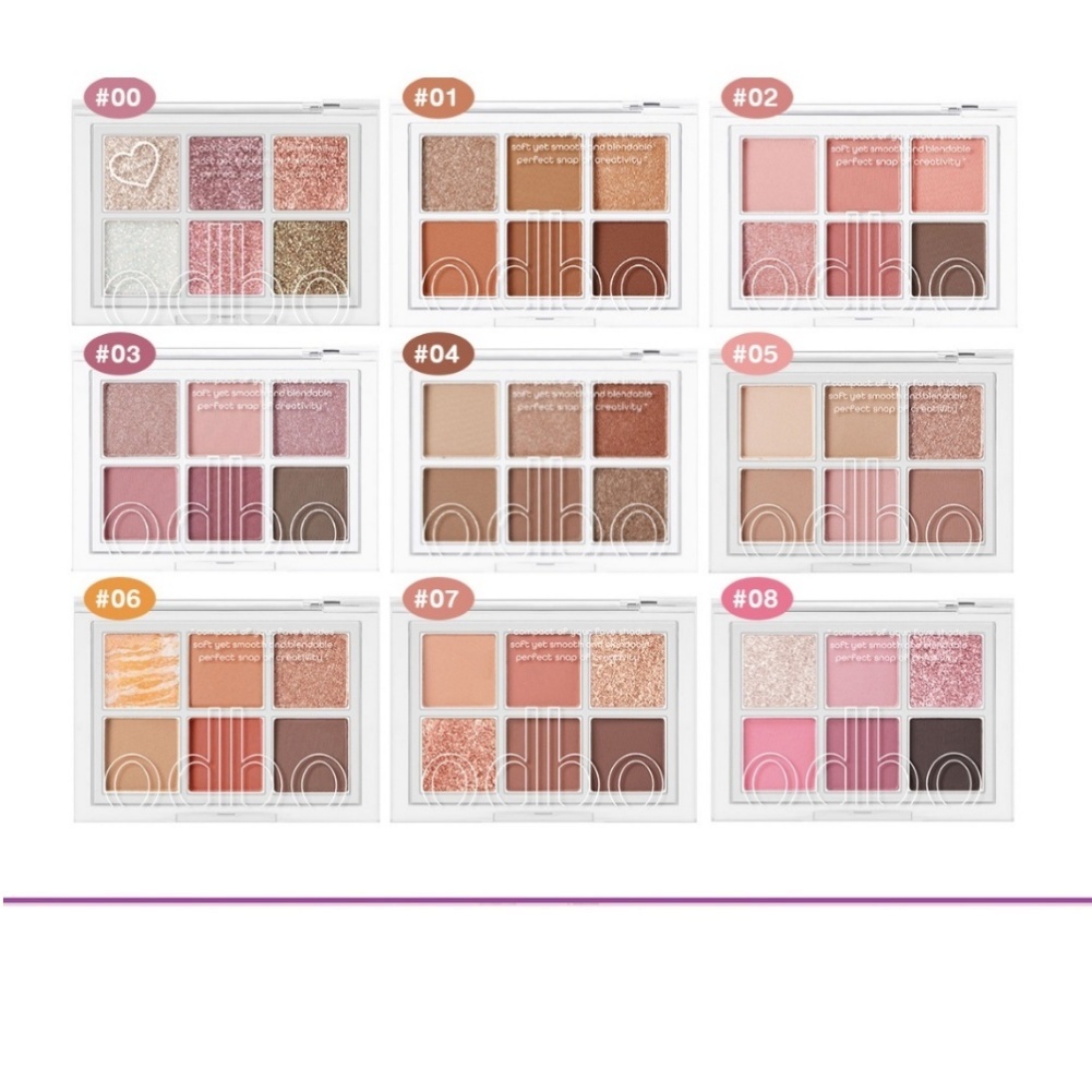 (แท้) Odbo Signature Eyeshadow Palette OD276 โอดีบีโอ อายแชโดว์ ซิกเนเจอร์ พาเลท 6 สี เม็ดสีแแน่น ติดทนนาน
