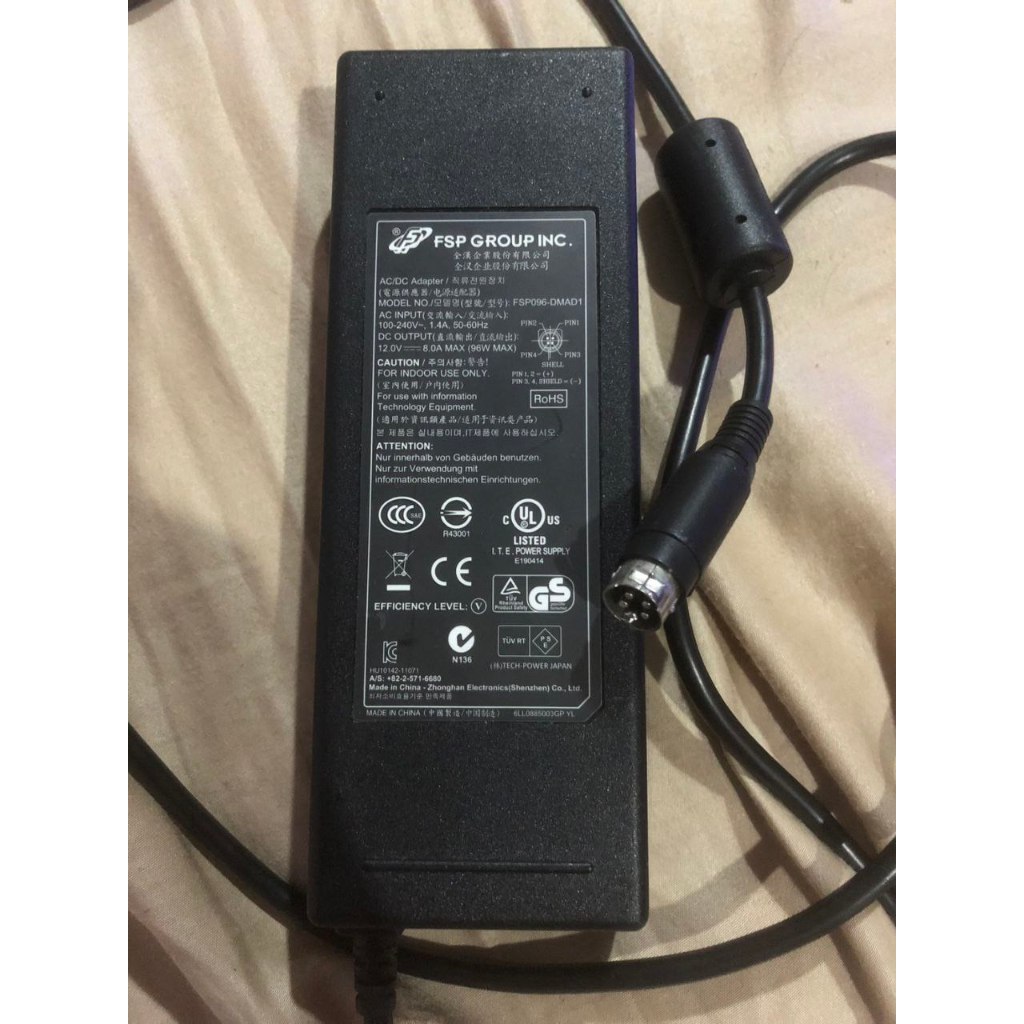 FSP FSP096-DMAD1 12V 8A 96W Ac Adapter Charger 4Pin Genuine