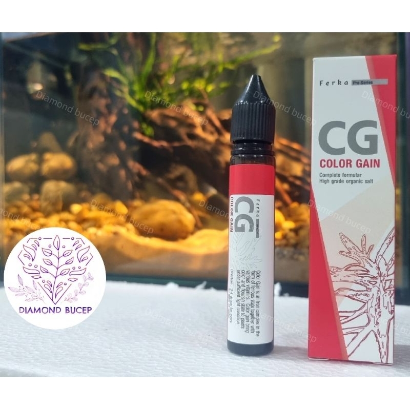 Ferka Color gain CG เป็น ธาตุเหล็กโมเลกุลเชิงซ้อน สำหรับเพิ่มสีสัน (เขียวสดใส เร่งสีแดง) ให้พรรณไม้น