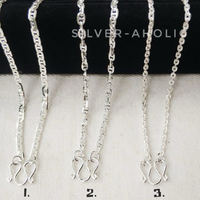 Silver-Aholic สร้อยคอเงินแท้ ลายโซ่ 4 แบบ