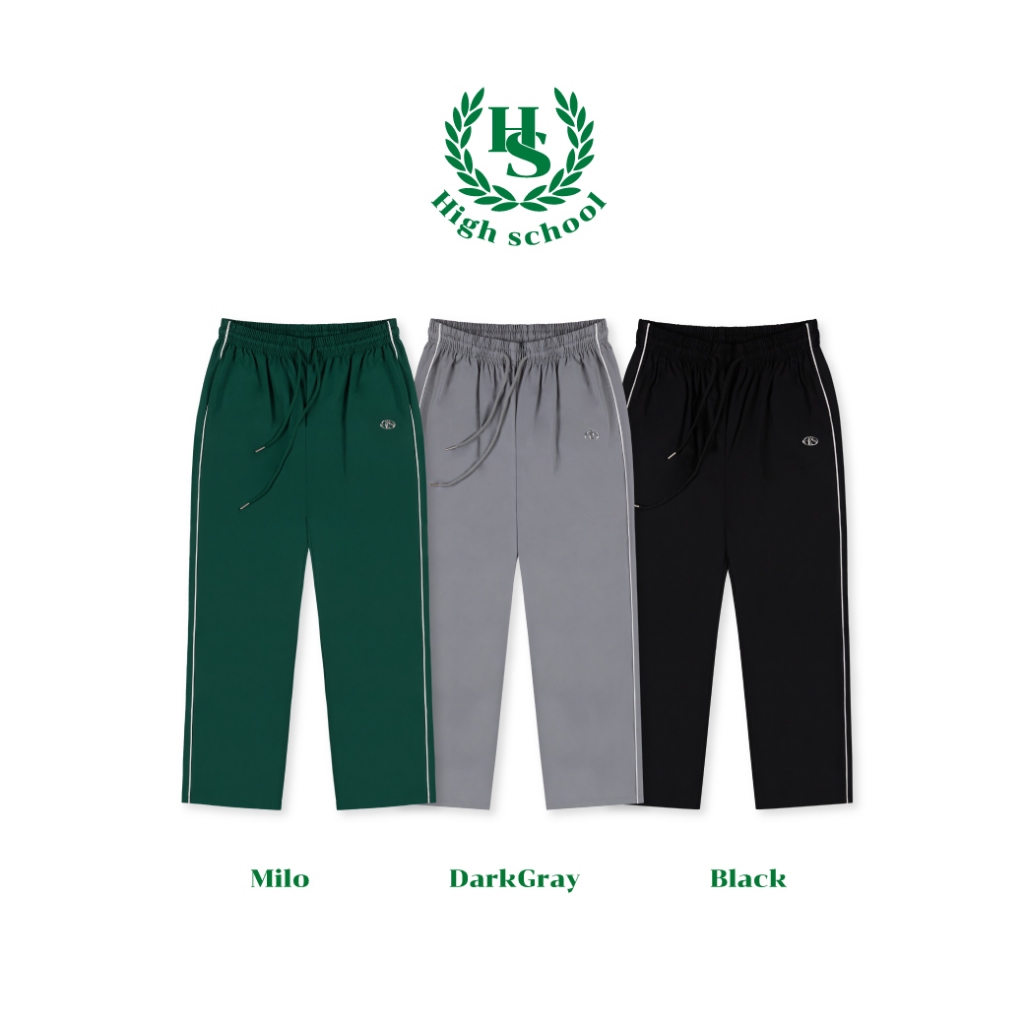 Highschool - BTG36134 กางเกงขายาว Piping Flex Nylon Pants