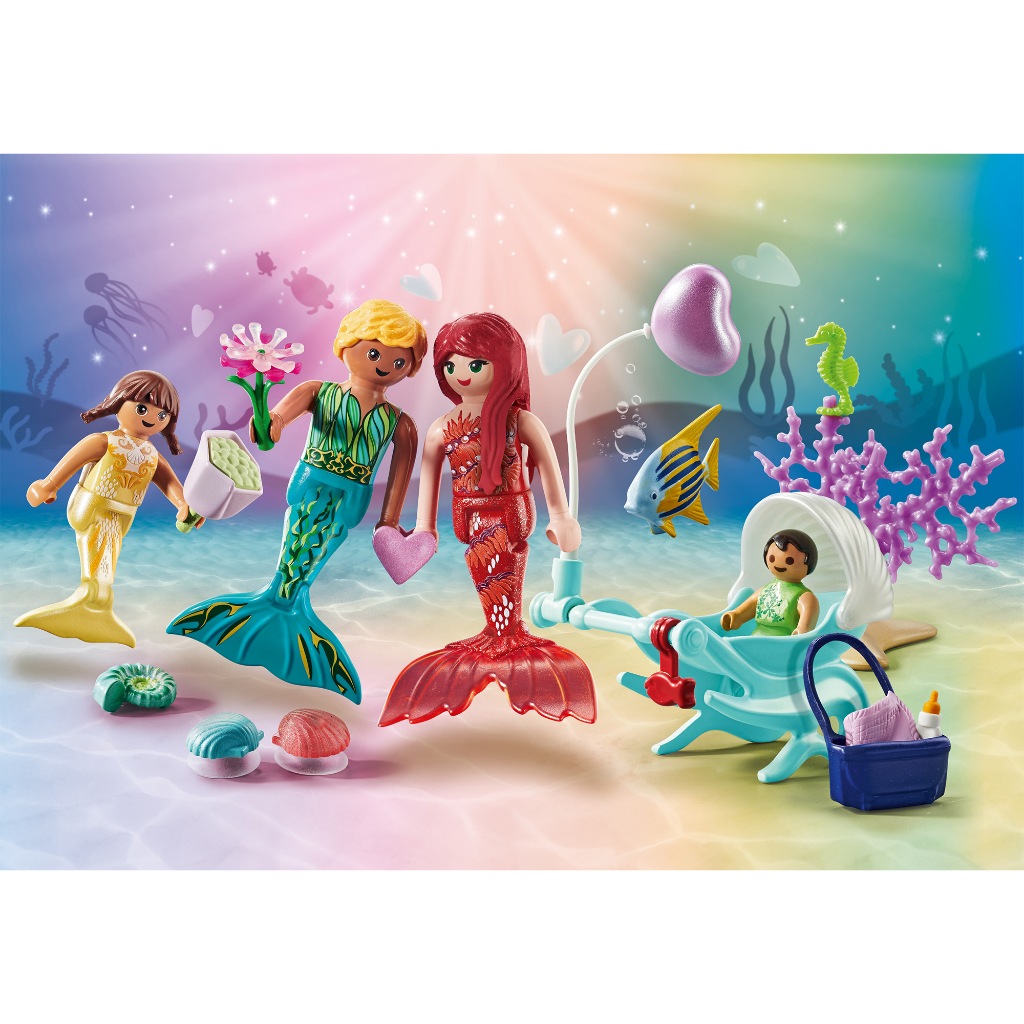 Playmobil 71469 Starter Pack Mermaid Family ของเล่นบทบาทสมมติ สตาร์ทเตอร์ ครอบครัวนางเงือก
