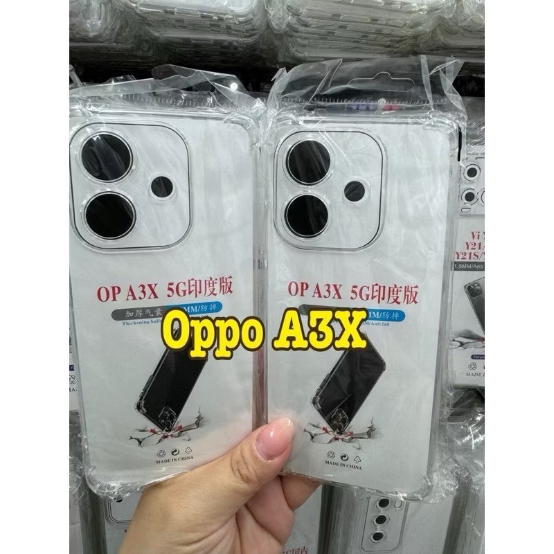 เคสใสOppo ซิลิโคนใส + กันกล้อง เคสใสกันกระแทกคลุมกล้อง Oppo A3X(5G) เคสใสกันกระแทกคลุมกล้อง For Oppo