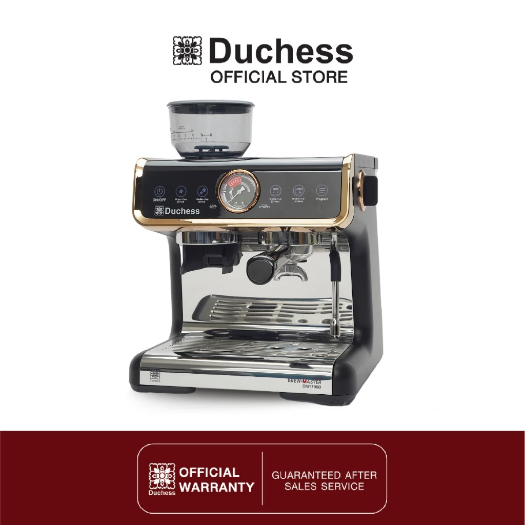 Duchess CM1790 เครื่องชงกาแฟสด มาพร้อมกับเครื่องบดเมล็ดกาแฟในตัวเครื่อง กาแฟ สตรีมฟองนมและน้ำร้อนได้ thumbnail 3