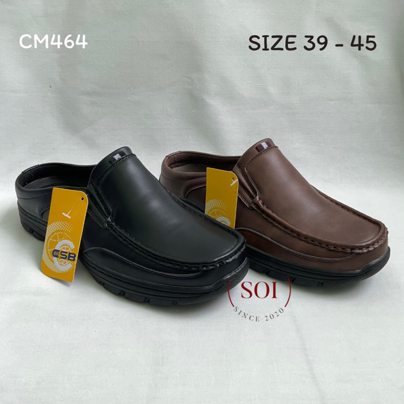 รองเท้าหนังแบบเปิดส้น รองเท้าเปิดส้น CSB รุ่น CM464 ไซต์ 40-45