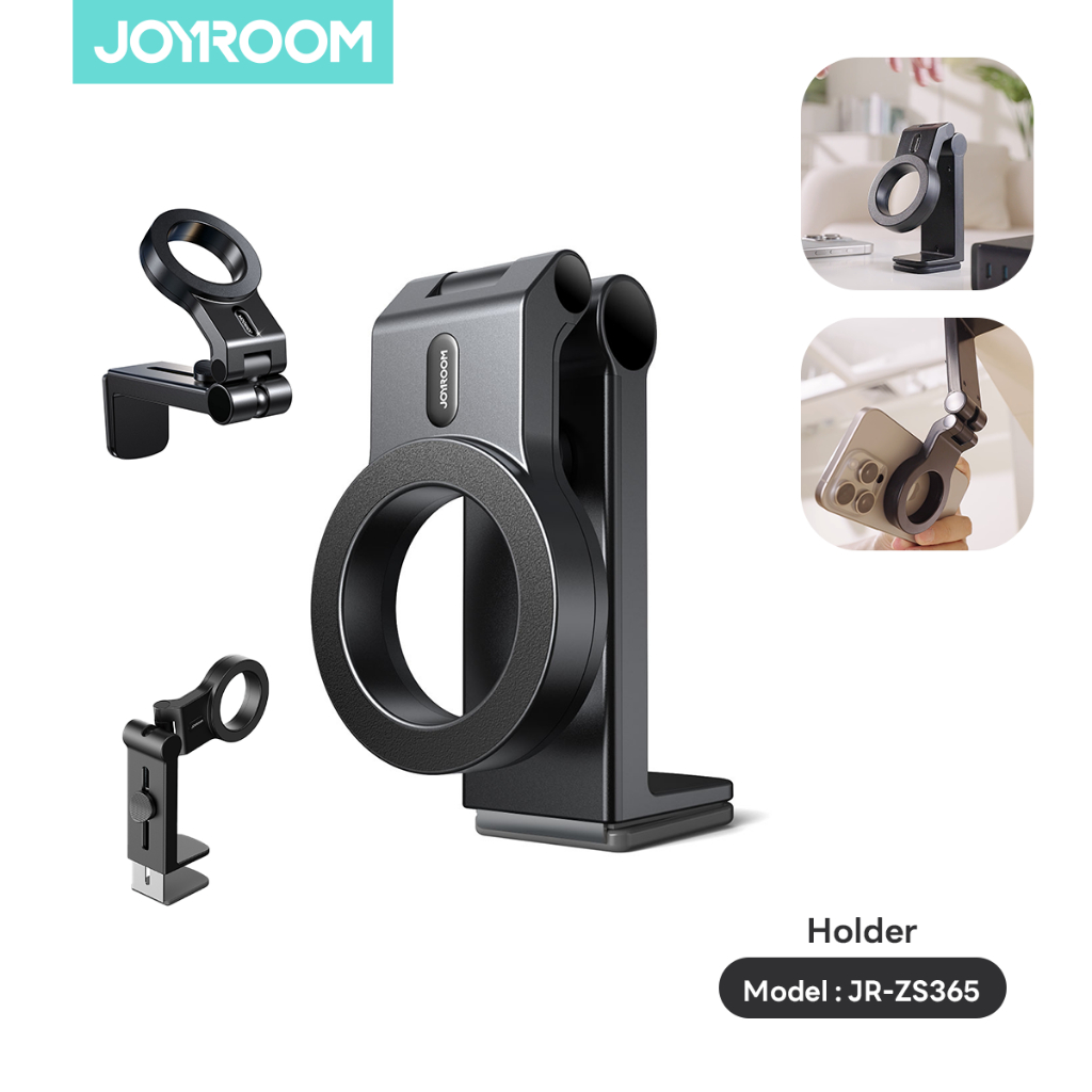 Joyroom รุ่น JR-ZS365 ที่วางโทรศัพท์แบบแม่เหล็ก ยึดเกาะได้ดี หมุนได้ 360° พับได้ ขนาดกะทัดรัด