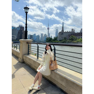 dress013- 🍢🌷 blooming dress - col. 2 ( new fabric ) 〰️ 🧸✨