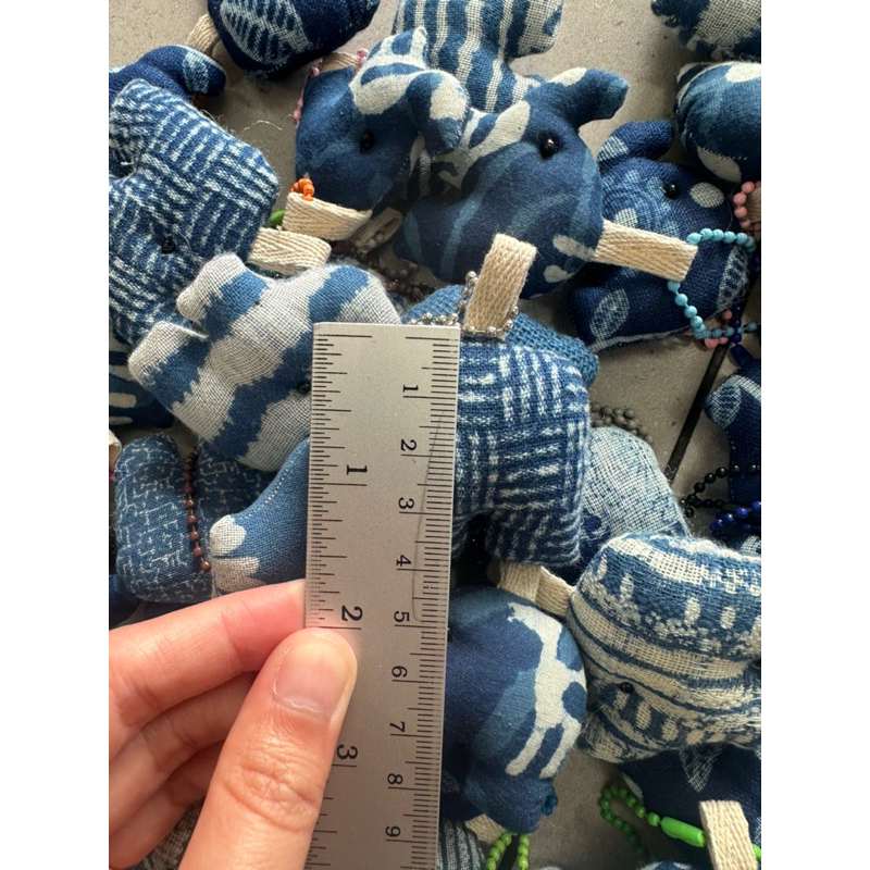 พวงกุญแจช้าง/ปลา/หมา/แมว/หมี จิ๋วสายไข่ปลา งานปักมือ - รูปที่ 2