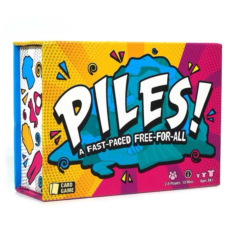 พร้อมส่ง Piles - Fast-Paced, Board Friendly Spot Card Game for Kids & Adults, 2-8 Players