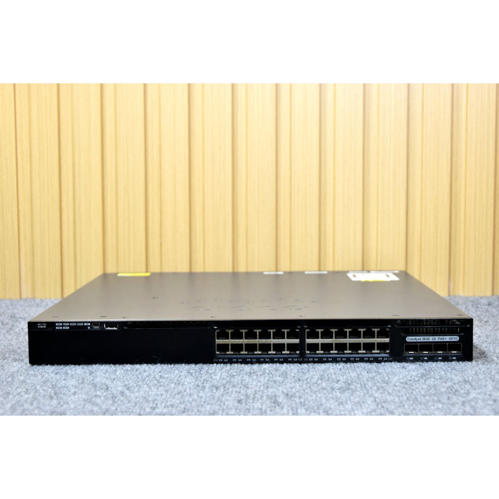 Switch Cisco 3650 24Port POE มือสอง รุ่น WS-C3650-24PS-L Gigabit Switch 10/100/1000 พร้อมขาย