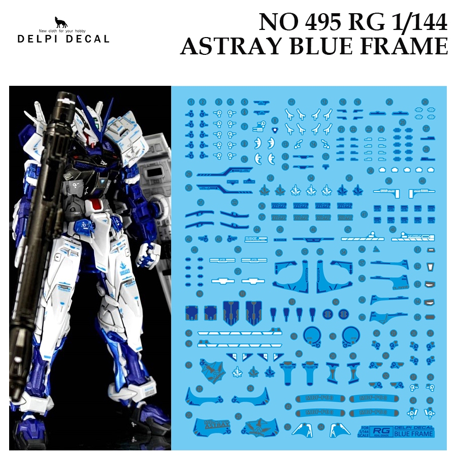 [DELPI DECAL] 495 RG 1/144 ASTRAY BLUE FRAME GUNDAM WATER SLIDE DECAL