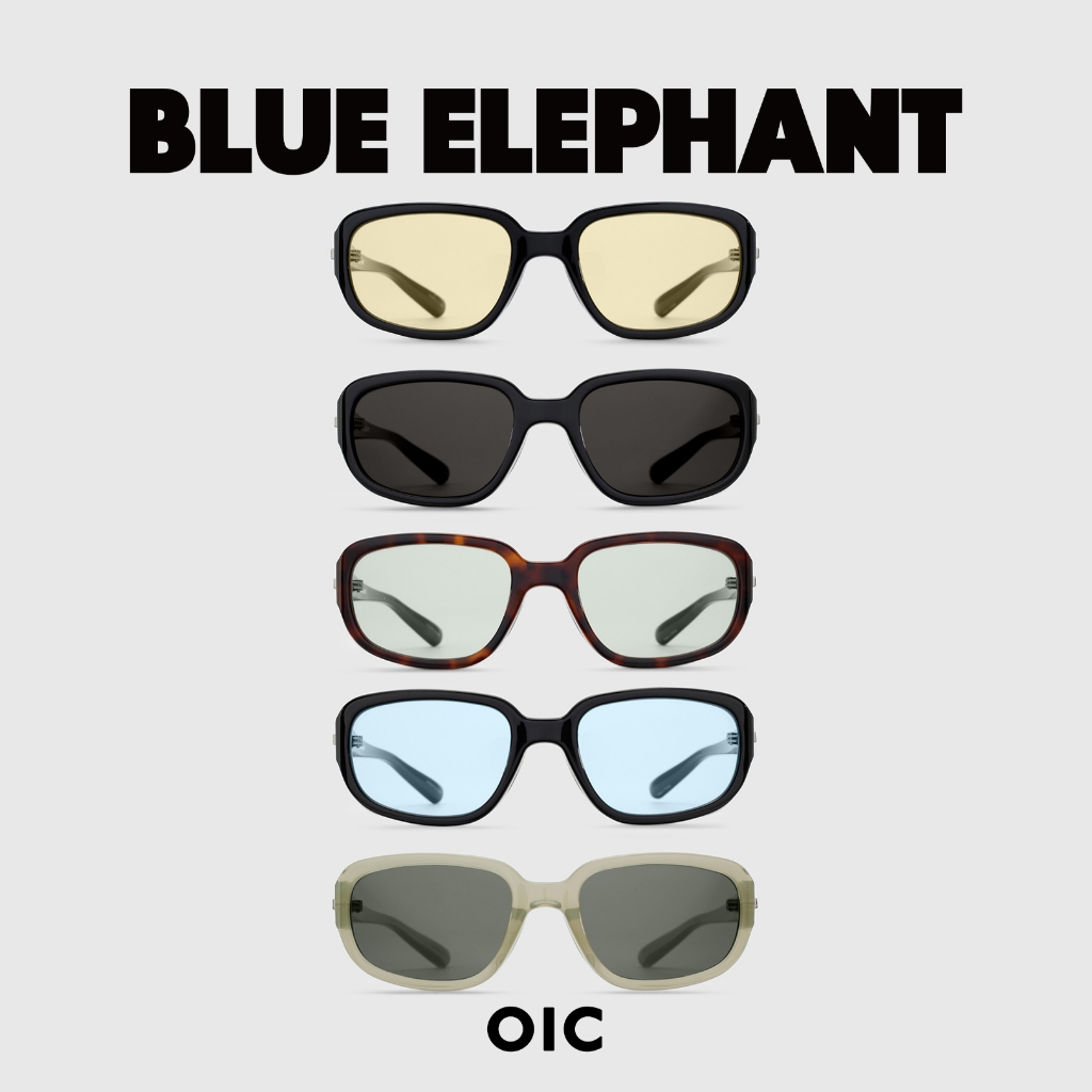 แว่นกันตาแดด BLUE ELEPHANT - OIC (Black, Blue tint, Jelly green, Leopard)