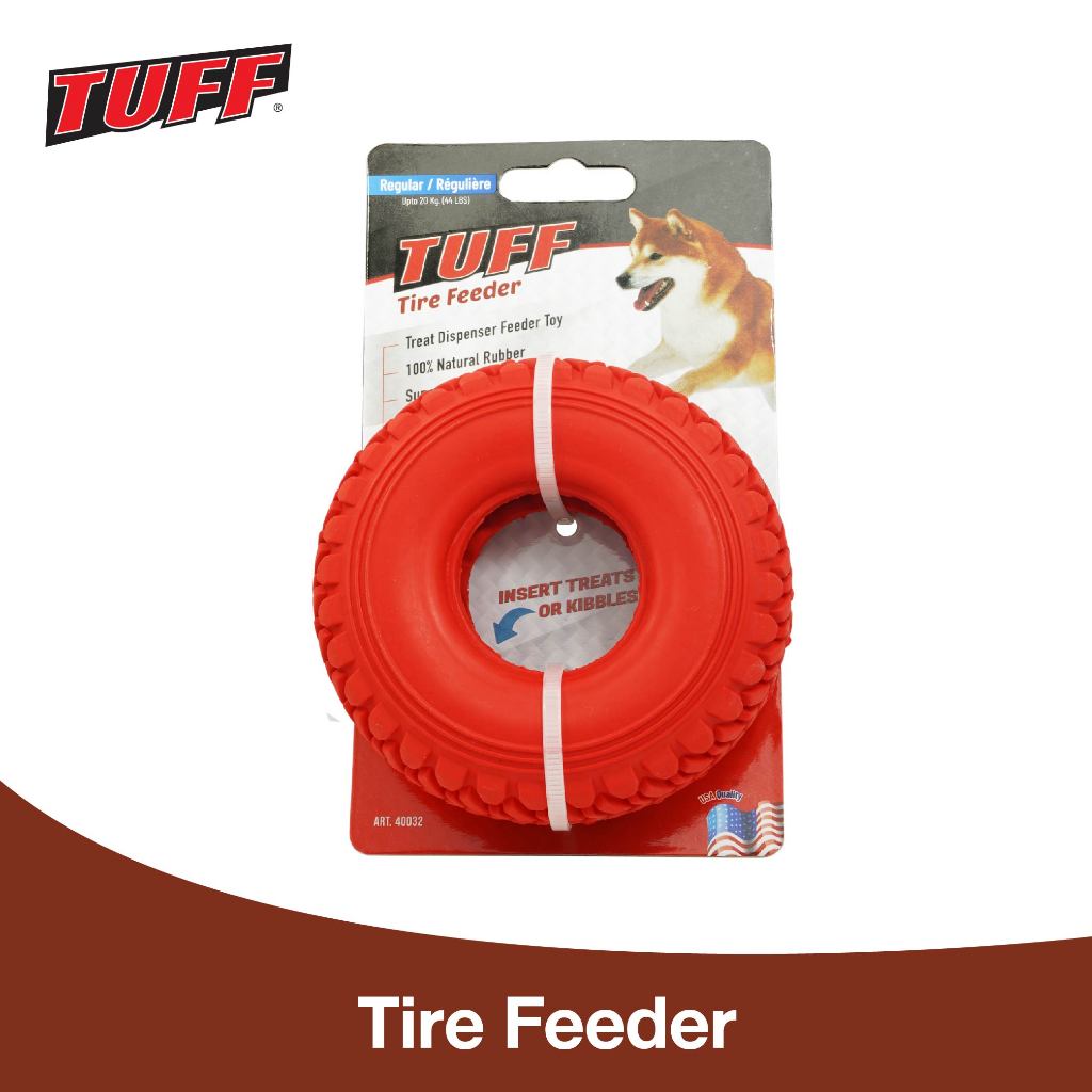 [40032] TUFF Dog Play Tire Feeder ล้อรถฝึกทักษะ ของเล่นฝึกทักษะสำหรับสุนัข ขนาด 9.8 x 3.7 ซม.