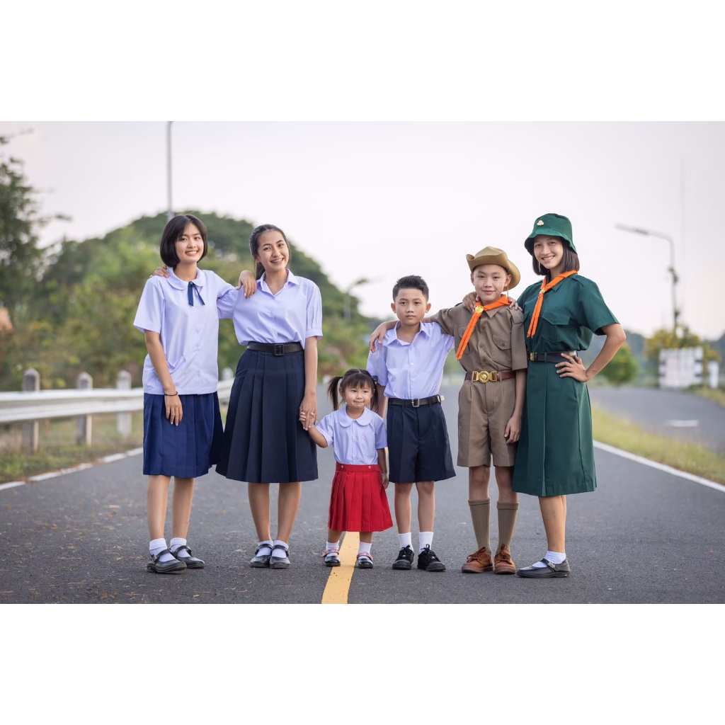 กระโปรงทรงแคบ (สีกรมเข้ม) กระโปรงนักเรียน ผ้ามันดีวาย กระโปรงทรงแคบ ยี่ห้อ ชัยพฤกษ์  KGM UNIFORM - รูปที่ 6