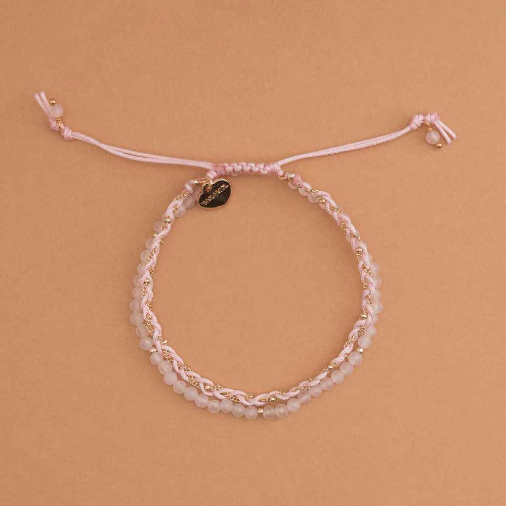 ROSE QUARTZ-LUCKY STONE BRACELETS