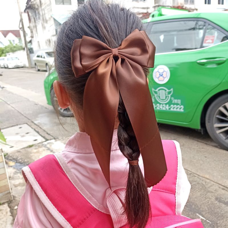 **กิ๊บหนีบ**โบว์ทดแทนS แฮนด์เมด DIY โบว์นักเรียน ผ้าซาติน กิ๊บติดผม มีหางสั้น และหางยาว กิ๊บติดผม โบว์แฟชั่น