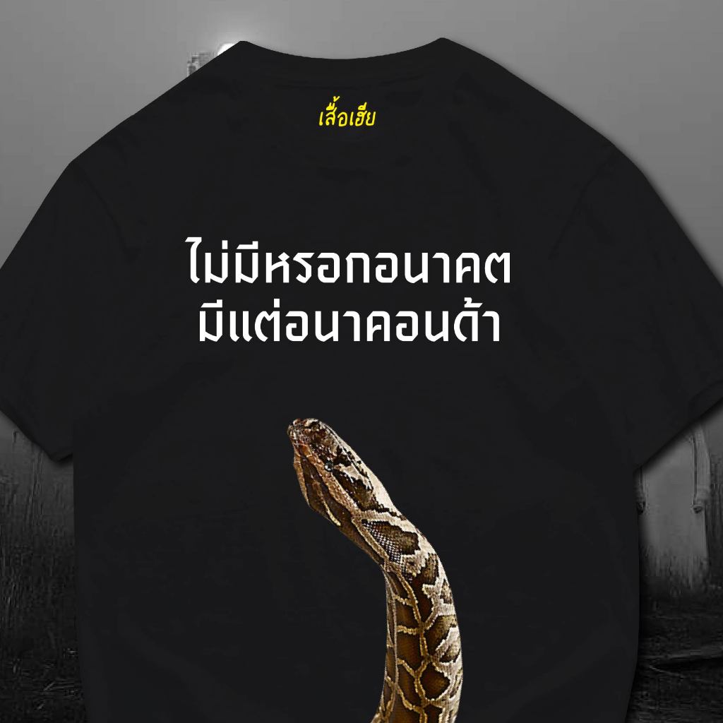 ( พร้อมส่งเสื้อเฮีย )เสื้อ ไม่มีหรอกอนาคต มีแต่อนาคอนด้า ผ้านิ่มใส่สบาย cotton 100%