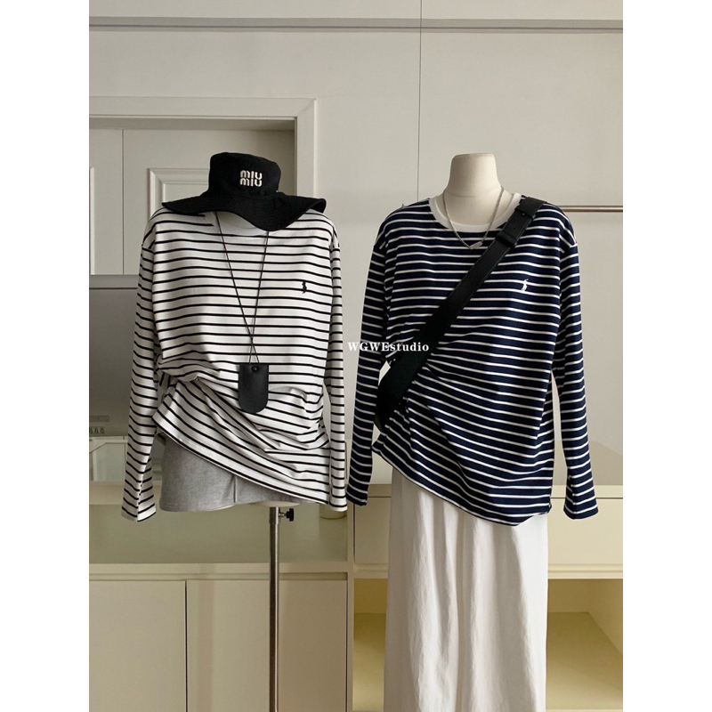 เสื้อแขนยาวลายทาง WG.WE 🇰🇷