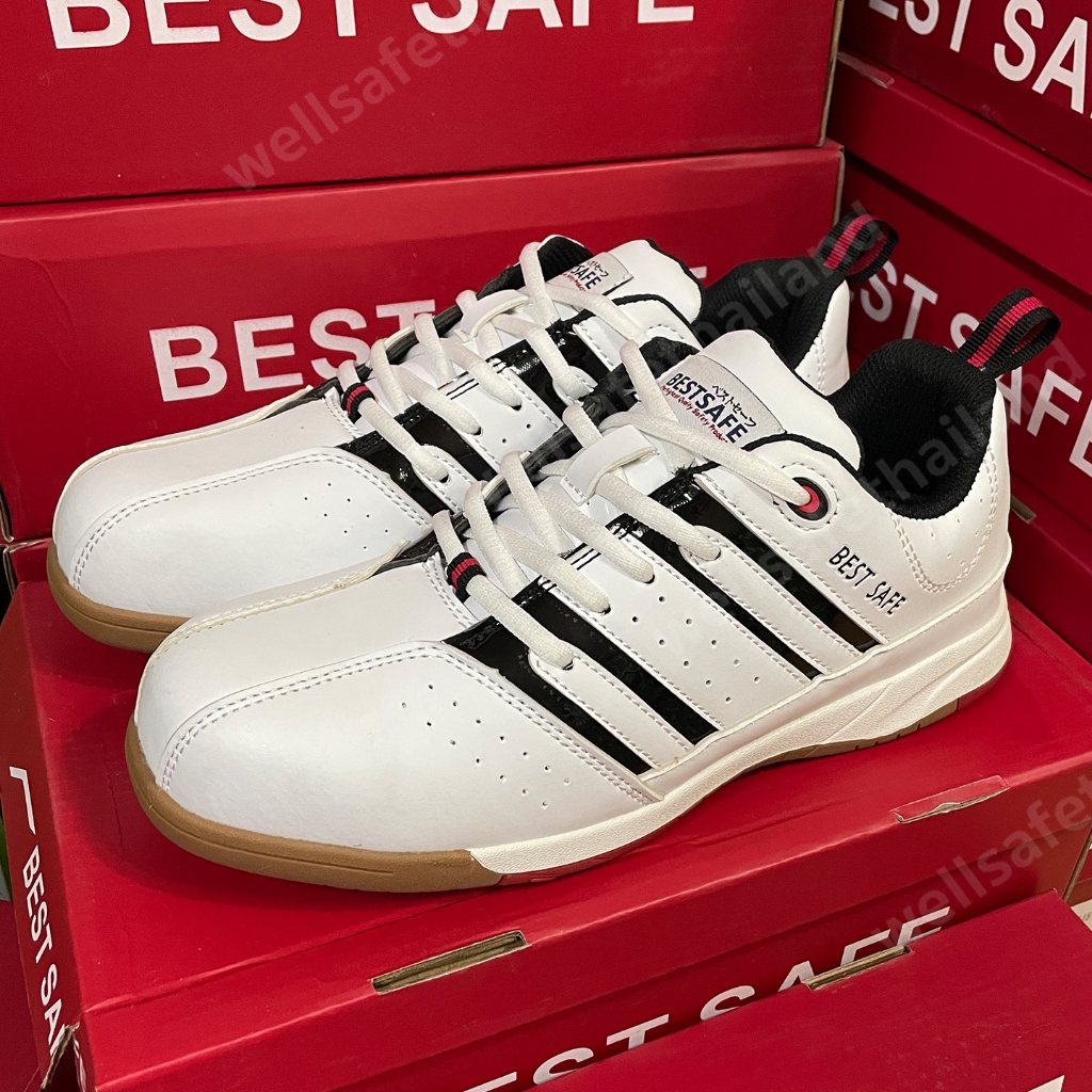 [เก็บโค้ด ลด 30%] รองเท้าเซฟตี้ PANGOLIN + BESTSAFE 2001C 2012C สีขาว แพนโกลิน หัวเหล็ก ทรงสปอร์ต