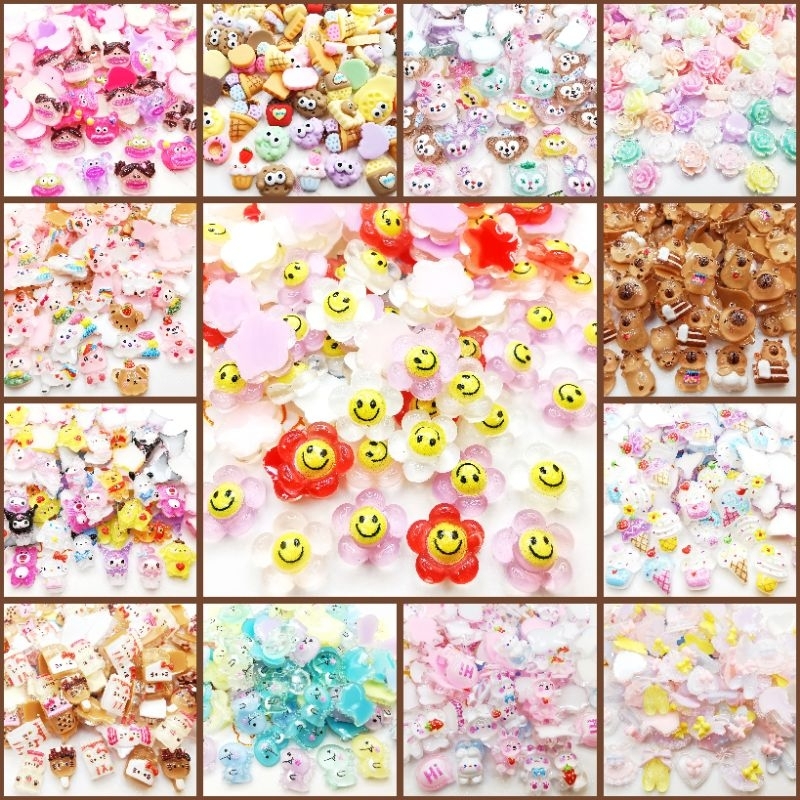 1ห่อมี20ชิ้น เรซิ่น การ์ตูน​ จิ๋ว​ๆ​ 0.5-1ซม​ ใช้ติดเล็บ​ ต่างหู​ ได้คะ