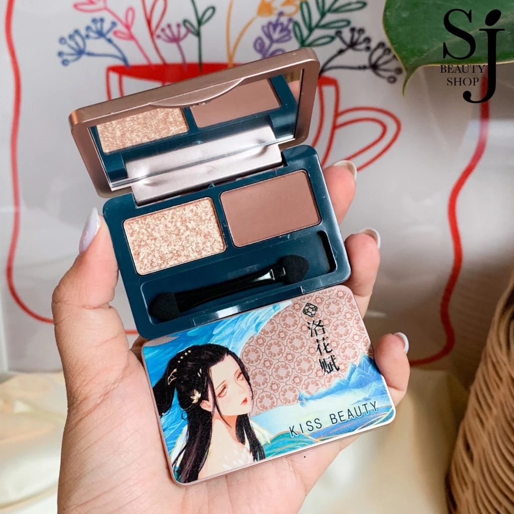Kiss Beauty Matte & Shimmer Eyeshadow Kit อายเชโดว์ตลับ เนื้อละเอียด ผสมชิมเมอร์ สีสันเป็นธรรมชาติ