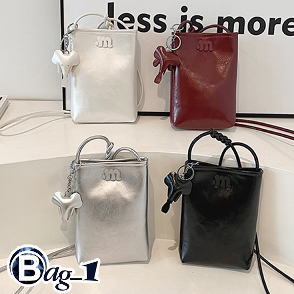 bag_1(BAG2127) กระเป๋าสะพายข้างใบเล็กหนังพียู.M มีที่ห้อยช้าง