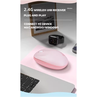 (เมาส์ปุ่มเงียบ)MOFii M8 Wireless 2.4 Gz Mouse เม้าส์ไร้สายเพื่อสุขภาพ ขนาดใหญ่เว้าปุ่ม สามารถใช้งานได้ทั้งมือซ้ายและขวา