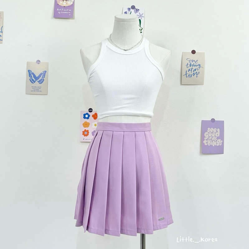 {รุ่น High pleats Color} ยาว 15.5”-16” / เอว 23”-35” กระโปรงเทนนิสทรงพลีท พร้อมส่ง!! | ไม่มีซับใน ซับพอตทุกสะโพก