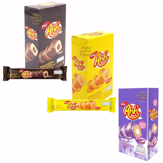 (อ๊ะห์ฉลากไทย) Nabati Richeese Ahh ชีส และช็อก  รุ่น 12 ชิ้น กล่องยาว
