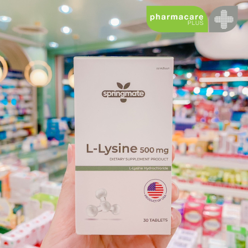✨แท้💯ฉลากไทย✨Springmate L-Lysine 500 mg ( 30 เม็ด)