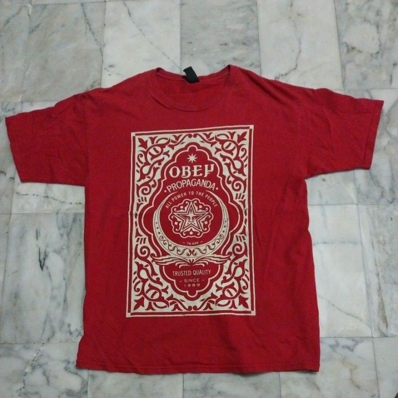 เสื้อยืดแขนสั้น แนวสเก็ตบอร์ด OBEY แท้ มือสอง สภาพดี ของพร้อมส่งครับ