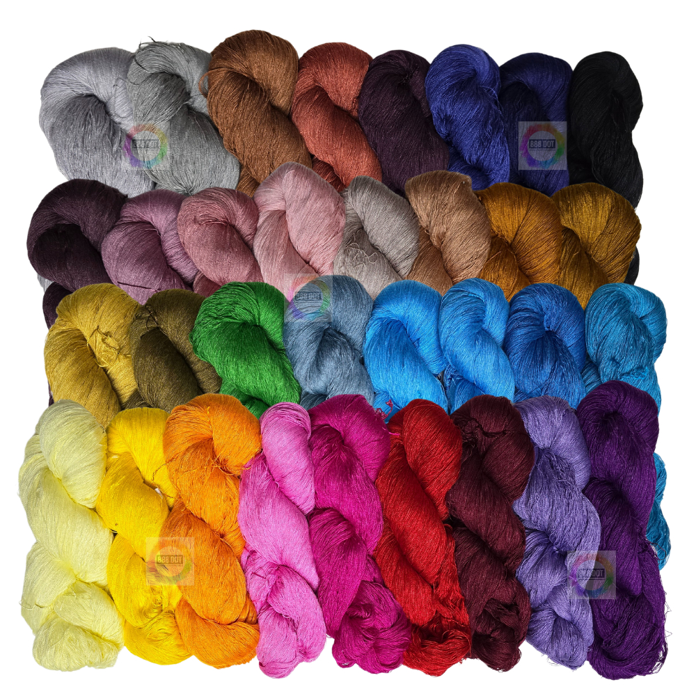 888dot ด้าย ซีกวง ย้อมสีสำเร็จ เบอร์ 20/2 ใช้ทอผ้า ปักผ้า เดินเส้น ทำพู่