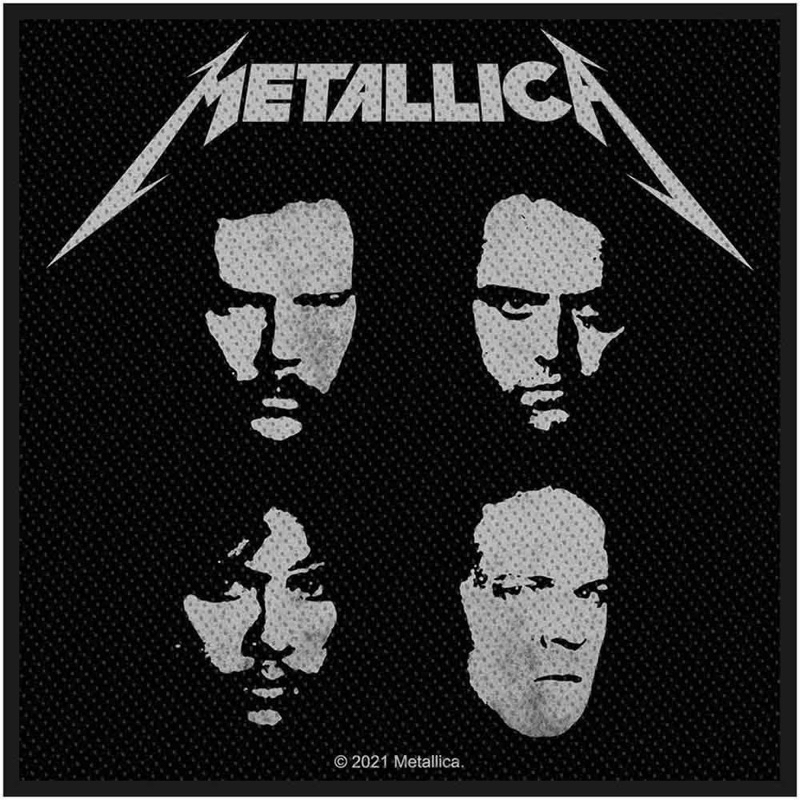 อาร์มติดเสื้อวง METALLICA STANDARD WOVEN PATCH: BLACK ALBUM 2021 ลิขสิทธิ์ของแท้100% UK